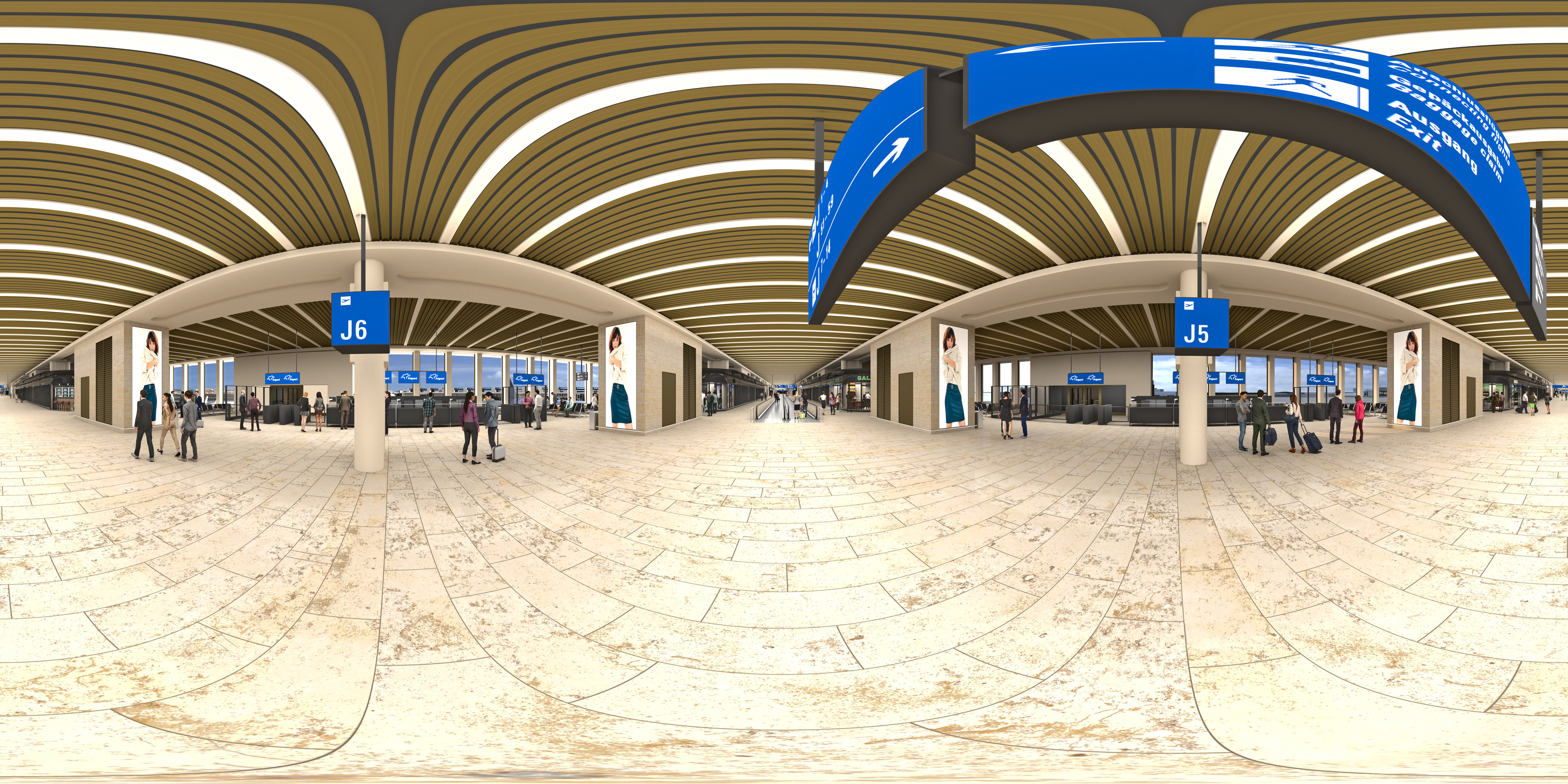 das Pier J am neuen Terminal